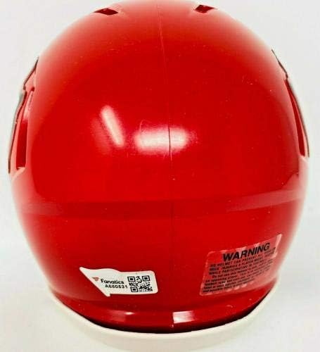 Лидерите на Травис Келс Подписа Riddell Speed Mini Helmet Auto Fanatics Authentic - Autographed NFL Mini Helmets