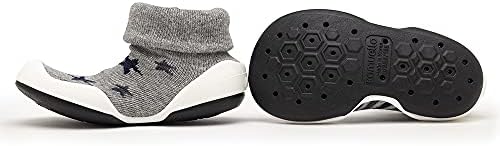 Komuello Boy Girl Baby Toddler Pull up First Уокър Non Slip Soft Cotton Premium Sock Shoes