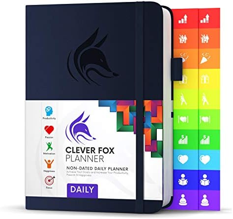 Clever Fox Daily Planner – Недатированная дневен ред и дневния календар за подобряване на производителността и за постигане