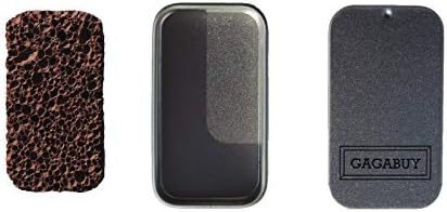 GAGABUY Натурален Лавовый камък за дифузор етерично масло. Преносим алуминиева кутия с пемза. Размер на 2.4x1.2x0.4. Идеален