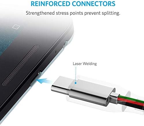 Anker Powerline USB-C to USB-C 2.0 кабел(6 фута), Доставка на храна PD Такса за Apple MacBook, Huawei Matebook, iPad Pro