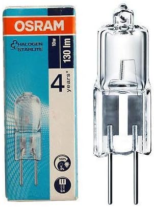 x 10 Osram 10w 12v Clear G4 Халогенни капсульные лампи (4000 часа) - Халогенна капсула
