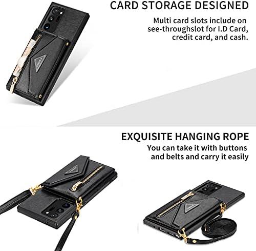 Galaxy Note 20 Чанта-Портфейл за Жени/Мъже,Auker Samsung Note 20 Калъф с картодържателя,Елегантен Кожен Калъф за мобилен