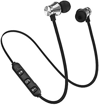 Слушалки hudiemm0B, Магнитни слушалки в ушите Стерео Слушалки Слушалки Безжични Bluetooth 4.2 Слушалки Подарък Сребро