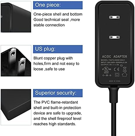 UL Listed 5V 1A 5W Power Supply Adapter: AC 100-240V to DC 5V 1A Wall US Plug 5.5 X 2.5 mm/3.5x1.35 мм LED/Terminal Connector