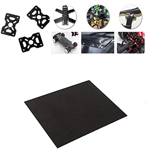 XMRISE Carbon Fiber Sheets Board Plate 3K Panel Rigid Plain Weave Matte 150mmx400mm for Drone Robots RC Plane ,Thickness3mm