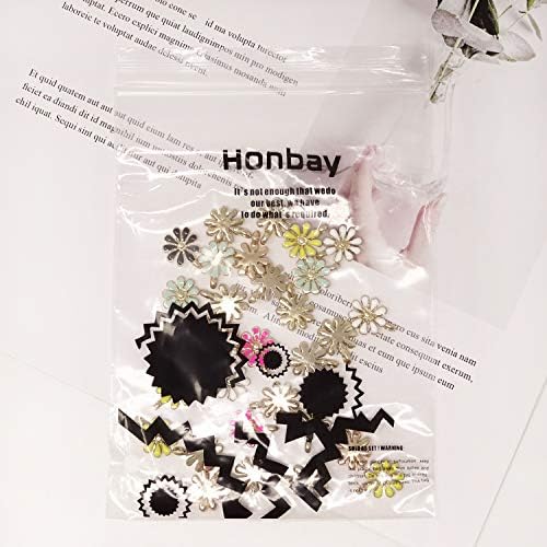 Honbay 30PCS Emal Daisy Flower Charm Pendant for Jewelry Making or САМ Crafts