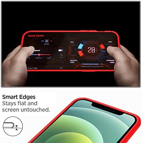 Hicaseer Калъф за iPhone 12 Mini, TPU Ultra Slim Soft устойчив на удари Защитен калъф от Надраскване Калъф за iPhone 12 Mini 5.4 - Червен