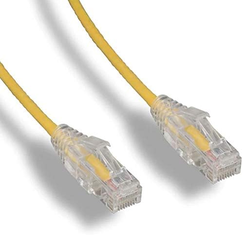 FireFold Cat6 Тънък Ethernet Пач-кабел Синьо 1ft, 28 AWG 4 Двойки UTP Блокирани Гол Меден проводник Ethernet Snagless