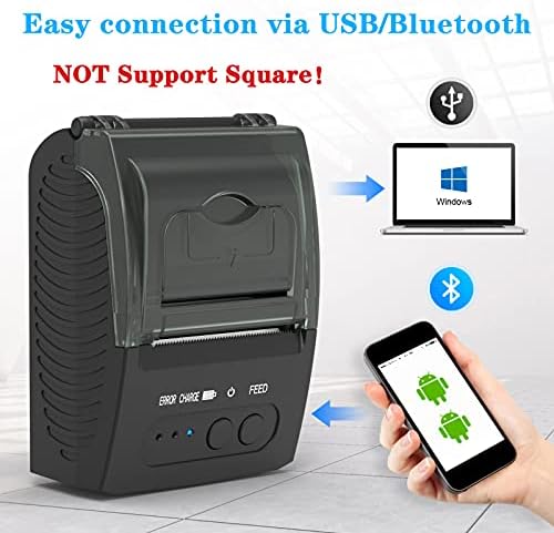 Bluetooth Термален Принтер Проверка,58 мм Мини Безжичен Джобен Мобилен Принтер, който е Съвместим с Android Windows за