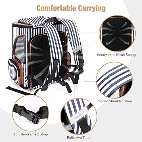 Lekereise Cat Backpack Carrier Dog Backpack Expandable Pet Carrier Backpack for Small Dogs and Cats