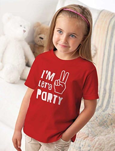 I 'm Two Let' s Party Сладко 2nd Birthday Gift Toddler Детски T-Shirt