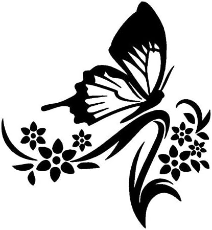 kaaka Светлоотразителни Цветя Пеперуда Дизайн - Автомобили Стикер - Личен и Забавен Модел - 5.59 x 5.98 Авто Екстериора