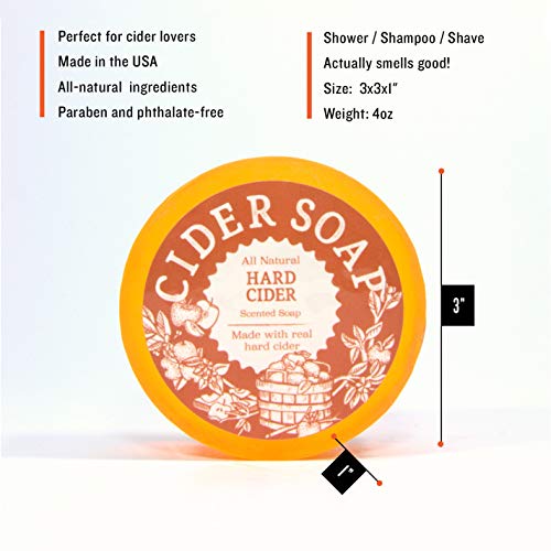 Сидровое сапун (Hard Cider) - напълно естествена + произведено в САЩ - всъщност мирише добре! Перфектен подарък за любителите