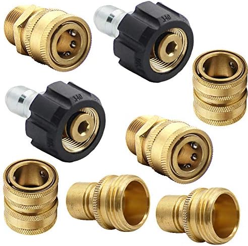 Туинкъл Star Pressure Шайба Adapter Set Quick Disconnect Kit, M22 Swivel to 3/8 Quick Connect, 3/4 to Quick Release