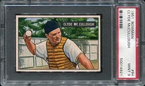 1951 Bowman 94 Clyde Mccullough Psa 9 50014921 - Бейзболни картички