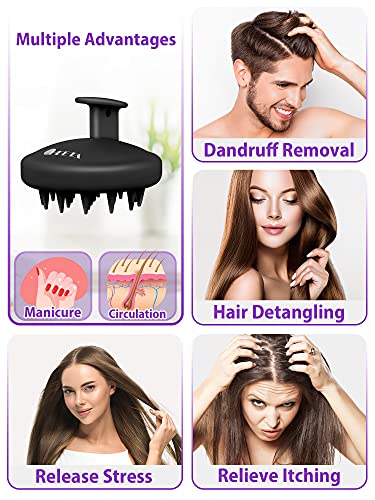 HEETA Full Silicone Hair Scalp Massager Shampoo Brush, Ултра-Мека Четина, Интегриран Дизайн на Скалпа Эксфолиатор за Премахване