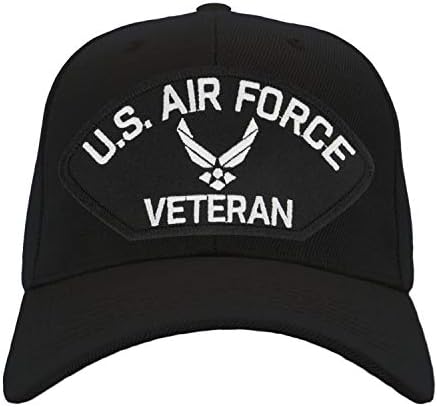 PATCHTOWN Ветеран от военновъздушните сили на САЩ (ново лого) Шапка/Ballcap Регулируема Един размер подходящ за повечето