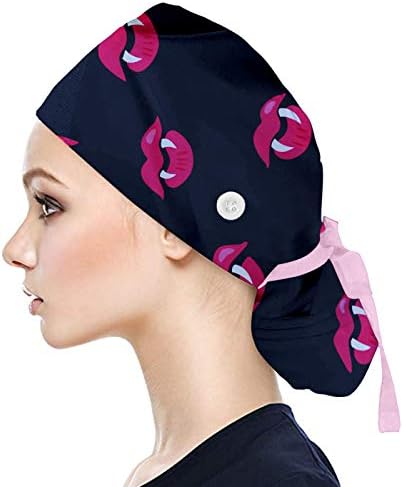 WYTong Women ' s Beanies Scrub Cap With Buttons Print Bouffant Hat For Unisex Working Cap Равенство Back Hats