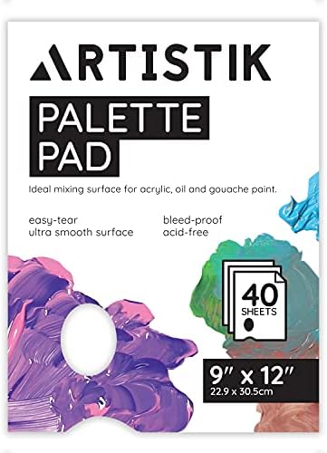 Отрывная палитра (40 листа) Живопис Palette Pad - за Еднократна употреба, Покрити с Бели Кървене Палитра за Смесване на