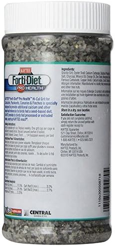 Kaytee Forti-Diet Pro Health Hi-Calcium Grit for Small Birds, централната банка на 21 унция (42 грама)
