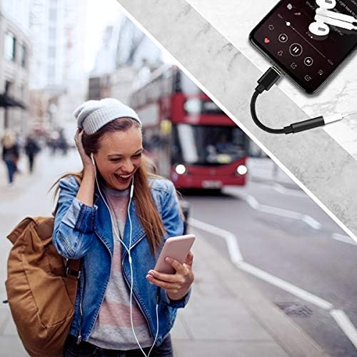 USB C до 3,5 мм Аудио Адаптер Адаптер за Слушалки, USB C до Aux Тип C до 3,5 мм КПР Жак за слушалки, Адаптер е Съвместим с Samsung Galaxy S20 S21 Ultra S20+ Забележка 20 OnePlus 7T Pixel 5/4/3