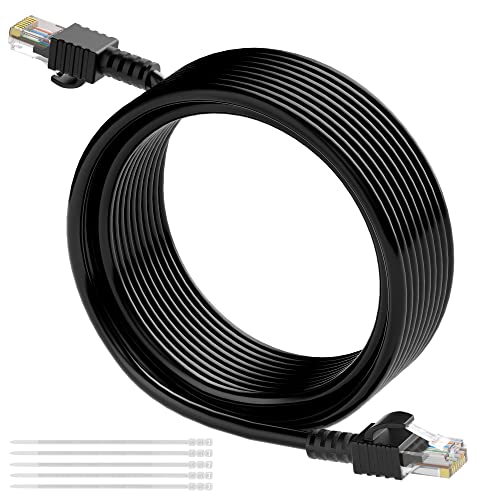 Кабел локални мрежи Cat6 300 фута, Elecan UL Изброени Пач-кабел(2ft-300ft), Чиста мед,Преминаване на тест Fluke,10Gbps