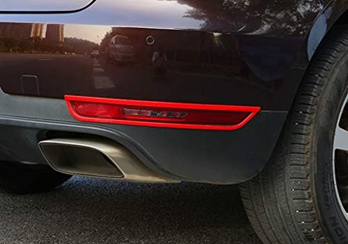Eppar Нови защитни капачки на задните фарове за мъгла фарове, съвместими с Porsche Macan 2014-2020 (червен)