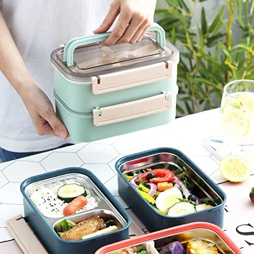 Обяд-кутия от Неръждаема стомана Bento Box Микровълнова Печка за Отопление Обяд-Бокс Хранително-вкусовата Контейнер за