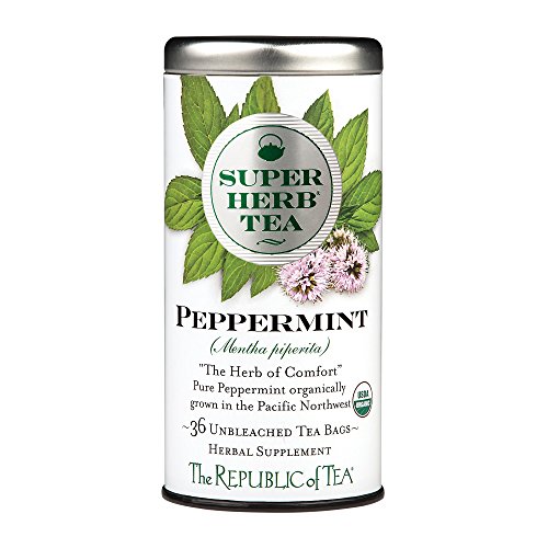 The Republic of Tea Organic Peppermint SUPERHERB Herbal Tea, Банка от 36 чаени пакетчета