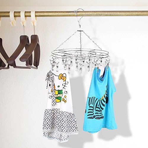 Amagoing Herb Hanging Drying Laundry Rack Drip Hanger with 20 Clips and 10 Replacement for Drying Чорапи, Бебешки Дрехи,
