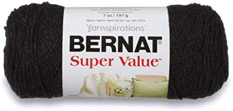 Прежди Bernat Super Value, 7 грама, Средно камвольный калибър 4, Тъмно сив