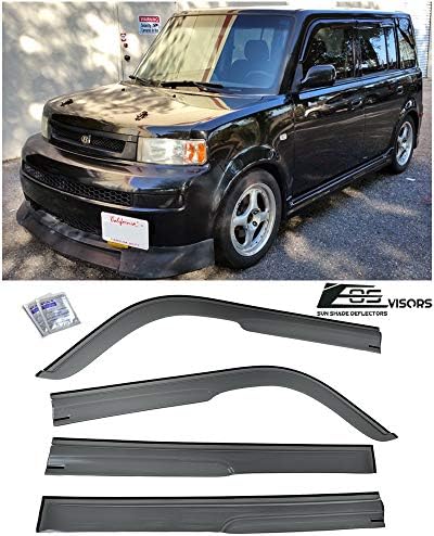 Extreme Online Store for 2004-2007 Scion xB | EOS Visors Mugen Style Smoke Tinted Side Window Vent Visors Дъжд Пази Deflectors