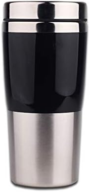 YOUWEN Cups Great 430ml Double Insulated Stainless Steel Mug in-Car Using Business Water Bottle(Black) (Цвят : черен)