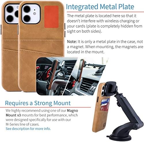 Калъф за носене в чантата си Dockem за iPhone 12 и iPhone 12 Pro: Вградена метална плоча за магнитно закрепване и 2 на