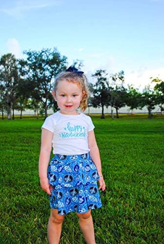 Уникален Baby Момичета Честит Hanukkah Dreidel Print Skirt Set Outfit