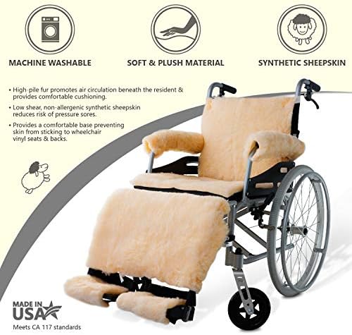Възглавница за краката на инвалидна количка от овча кожа NYOrtho