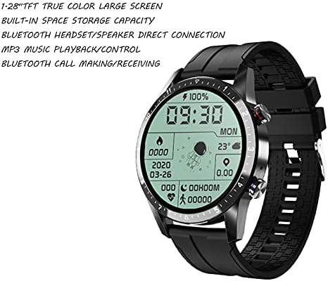 QASD Smartwatch, 1.3-инчов изцяло Сензорен Екран Пълен Кръг Цветен Екран, Bluetooth Предизвикателство Часовник се Доставя с вградена Памет Музикален Плейър на Сърдечния Ритъм и