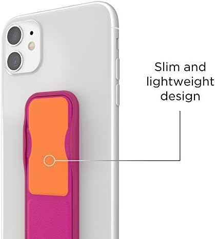 RICHMOND & OPENOFFICE.ORG Phone Grip Holder and Expanding Stand, Универсална поставка за отпечатъци, Съвместима с iPhone, Samsung и други устройства, Няколко Ъгли на видимост, Дизайн в пурпурную ивица