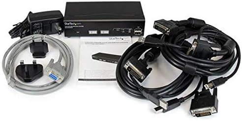 StarTech.com 2 - портов USB DVI KVM суич с технологията за бързо превключване DDM и кабели - Dual DVI Port USB KVM Switch-DDM