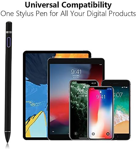 Stylus писалка за сензорни екрани, Fine Point Stylist Pen Молив е Съвместим с iPhone, iPad Pro Air Mini и други планшетами