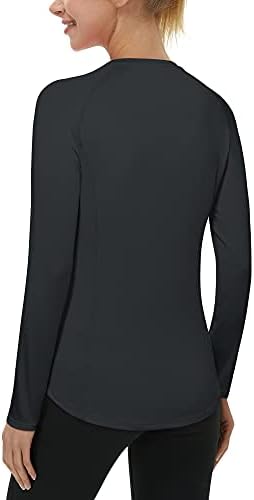 Roadbox Дамски ризи с дълъг ръкав UV Sun Тениски UPF 50+ Workout Swim Обрив Guard Tops