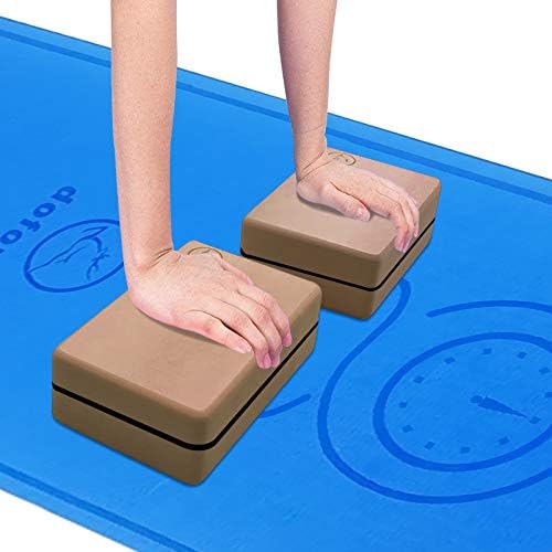 WELLFAST Yoga Blocks 1 или 2 Pack Soft Non-Slip Surface Висока Плътност EVA Foam Exercise Bricks - Стабилност за упражнения,
