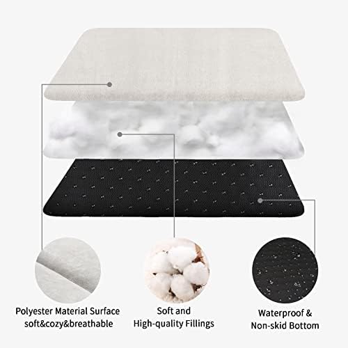 blu&ben Dog Bed Дяволът Proof Dog Bed Mat Comfortable Soft Dog Crate Bed Anti-Slip Dog Mat Washable Dog Mattress for Small