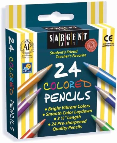 Сарджънт Art 22-7218 24-Графовые цветни моливи половин размер