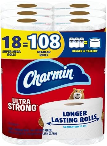 Charmin Ultra Strong Тоалетна хартия, 6 броя (опаковка от 3 броя)