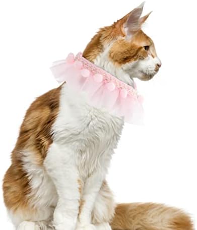 PATKAW 2Pcs Пет Bandana Costume, Дантела Пет Collar Cat Bandana Cat Princess Costumes Cat Дантела Apparel Accessories