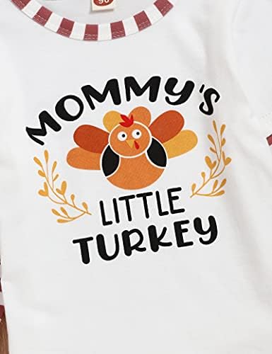 Xuuly Малко Дете Baby Boy Облекло За Деня На Благодарността Мама На Малка Пуйка Тениска Baby Облекло За Деня На Благодарността