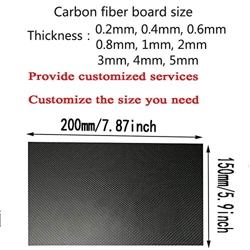 Лист печки влакна от въглерод 0.2mmx100mmx300mm печки влакна от въглерод, за рамки и Т.н. Drone САМ дебелина чиста дъска