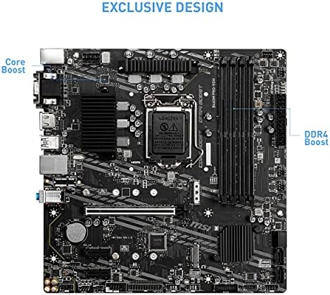 Дънна платка MSI B460M PRO-VDH mATX (10th Gen Intel Core, LGA 1200 Socket, DDR4, Dual M. 2 Slots, USB, 3.2 Gen 1, Gigabit